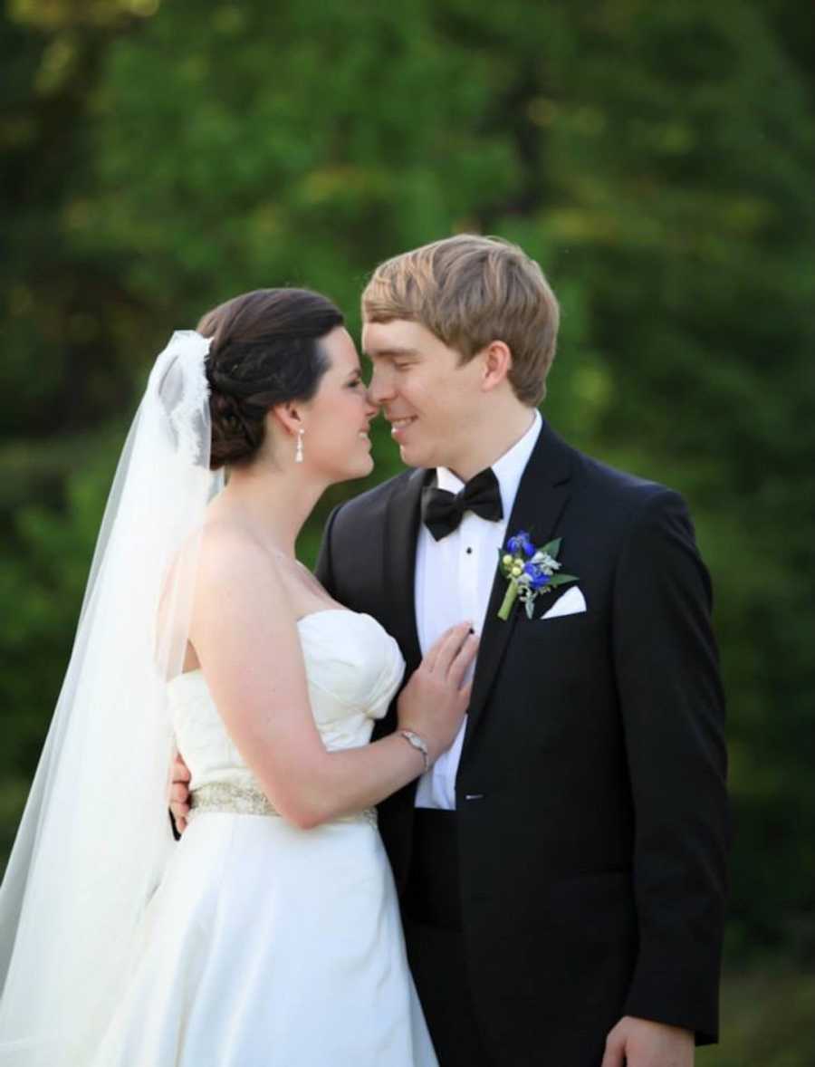 couple on their wedding day