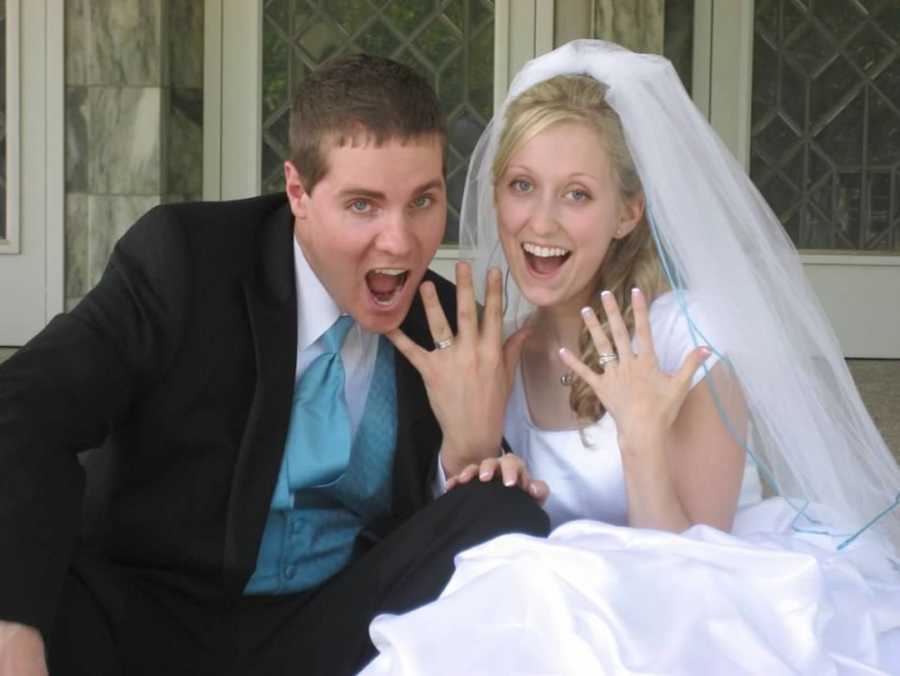 couple on wedding day