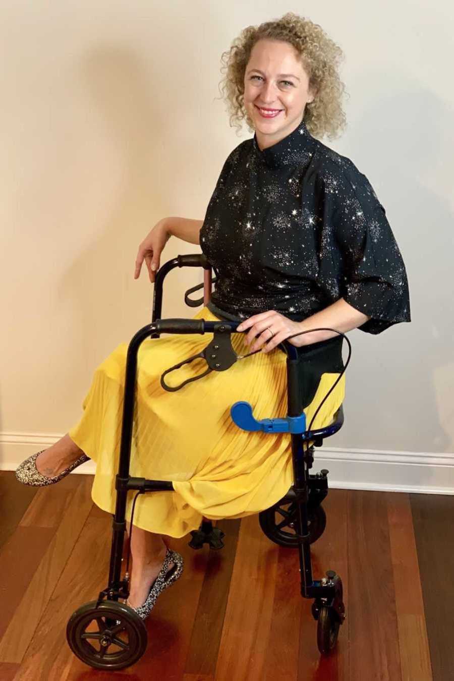 Woman in wheelchair