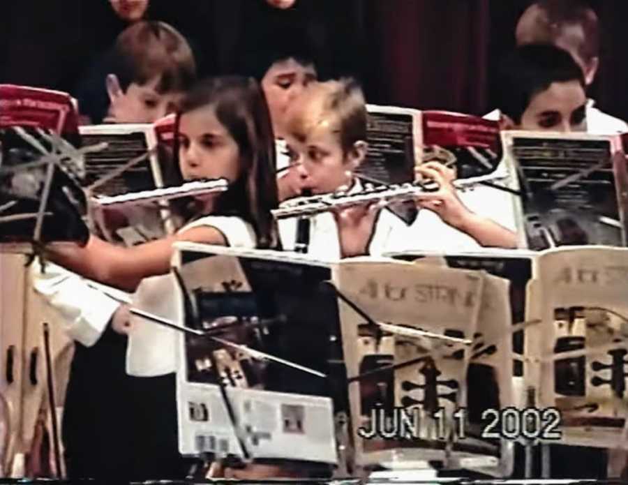 Group of young people playing instruments