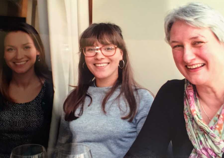 Three women taking photo together