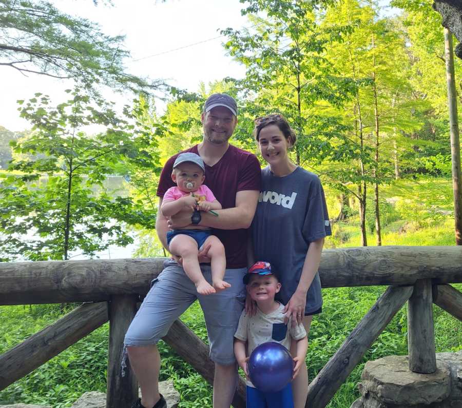 family photo at a park