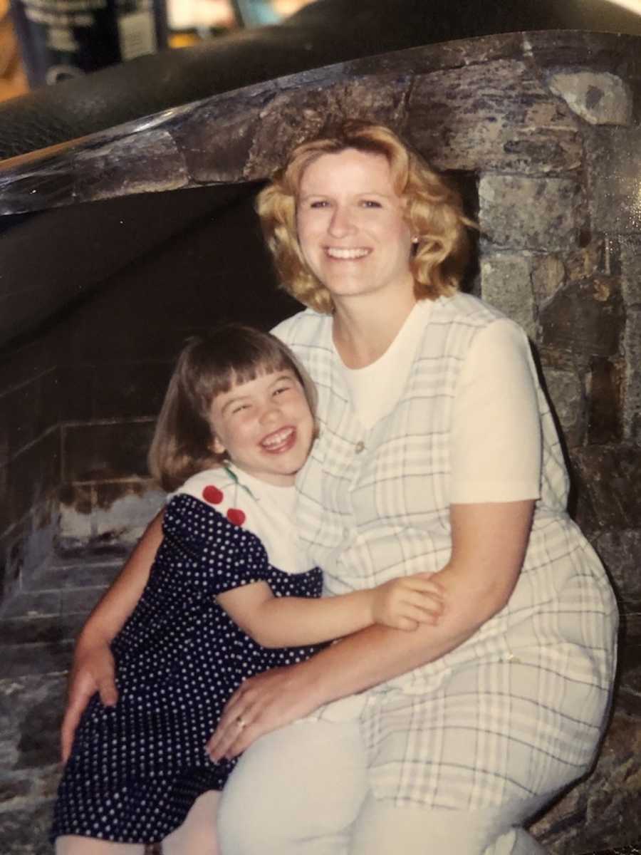 young girl with her mom