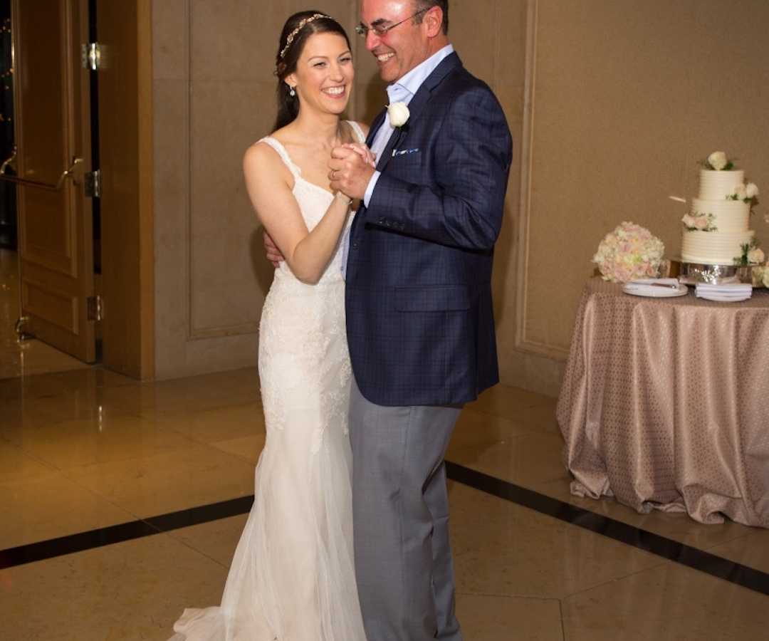 bride and her father dancing