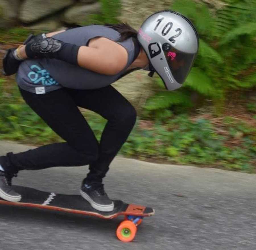 woman skateboarding