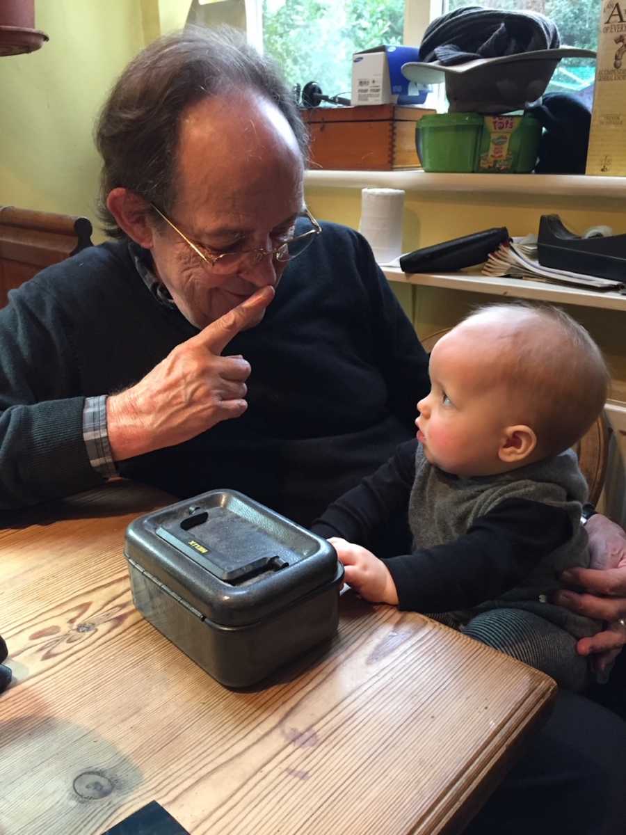 man with his granddaughter