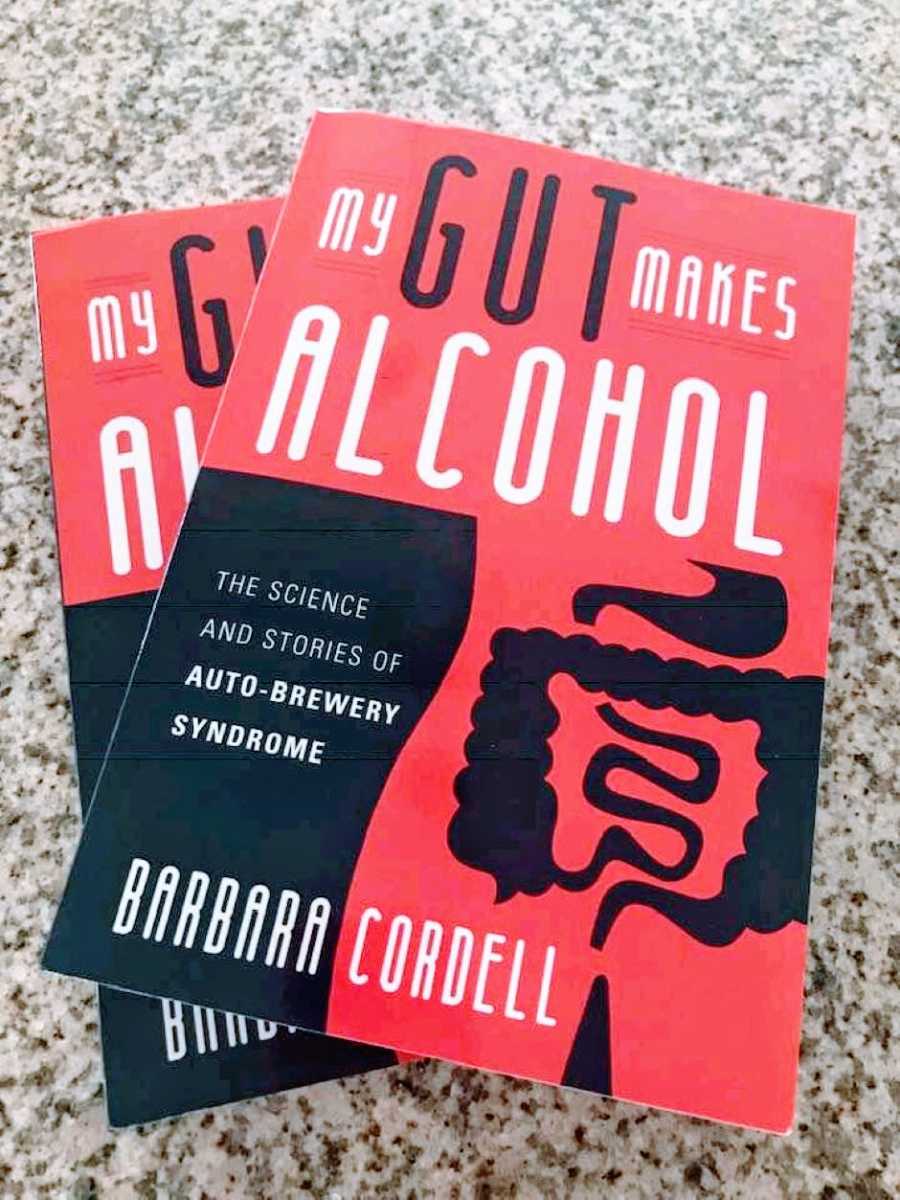 Woman shares photo of book written by Barbara Cordell called 'My Gut Makes Alcohol' to raise awareness on Auto-Brewery Syndrome