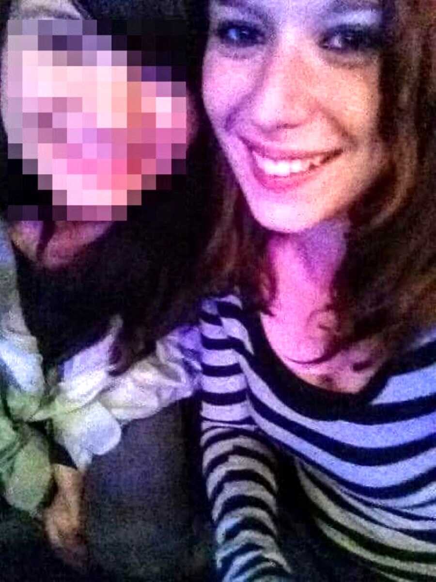 Woman battling drug addiction takes a selfie with her friend
