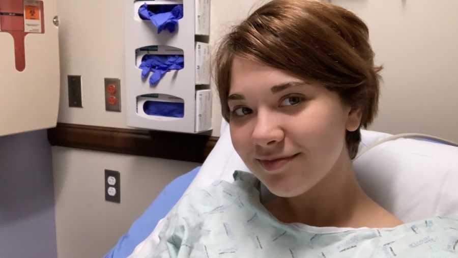 girl preparing for surgery