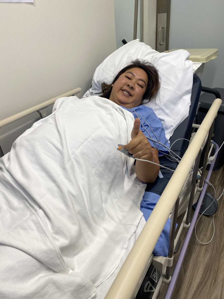 woman after surgery