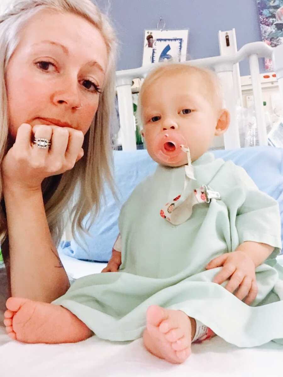 Medical mom takes a selfie with her toddler daughter born with dwarfism and multiple rare diseases