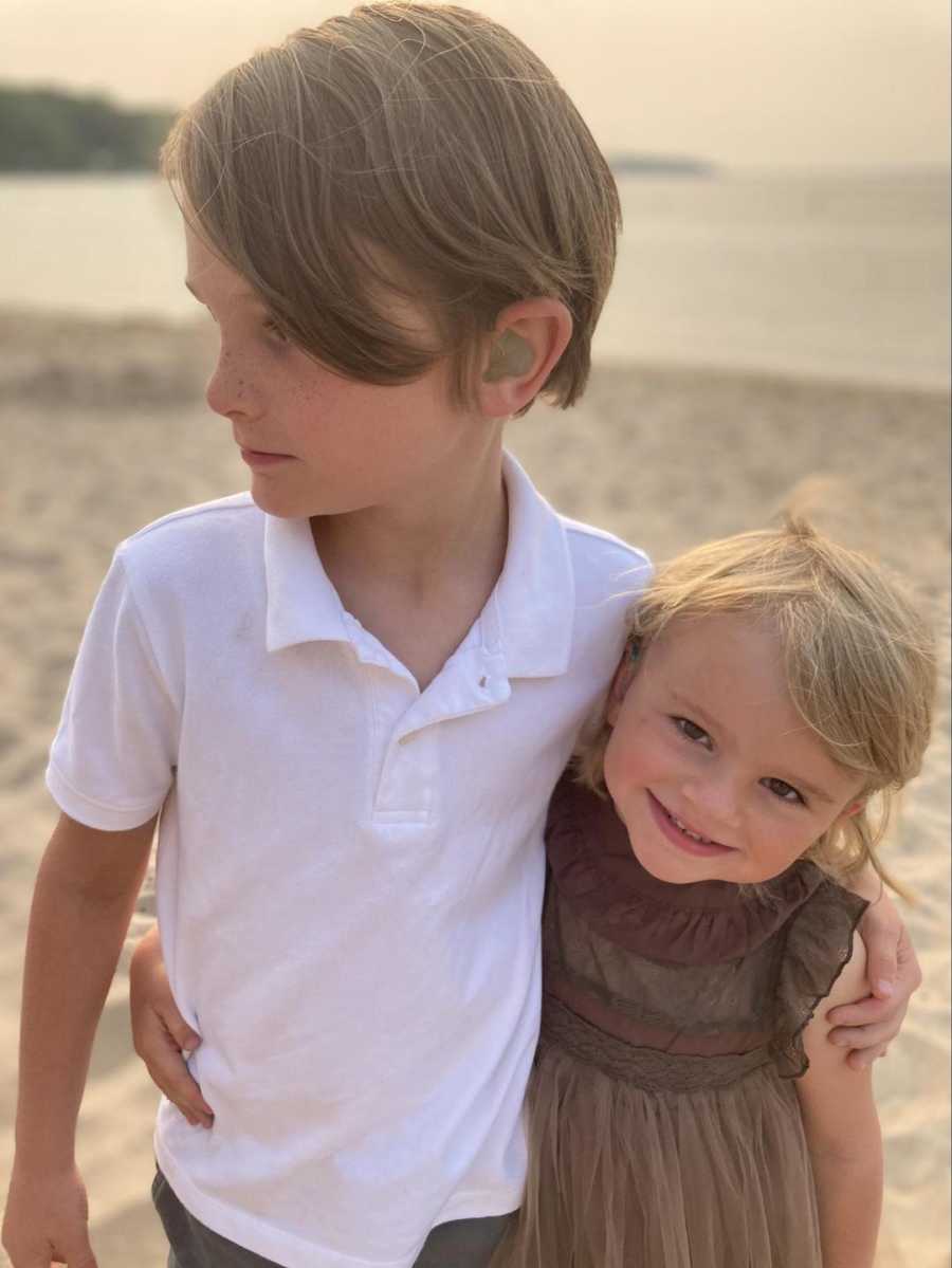 siblings with hearing aids