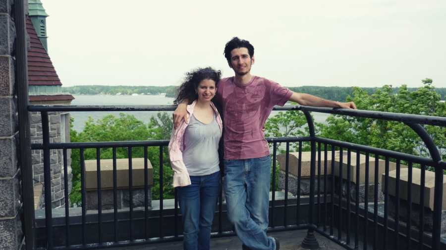 couple on balcony