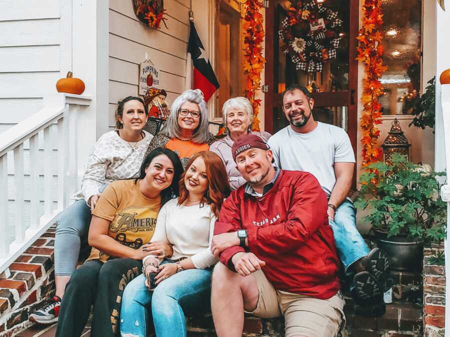 Mom with her family