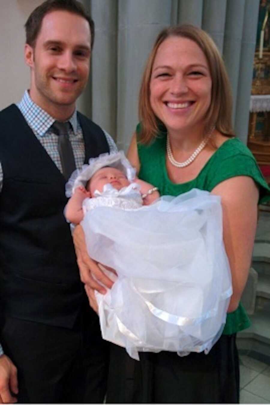 woman and husband having their first child