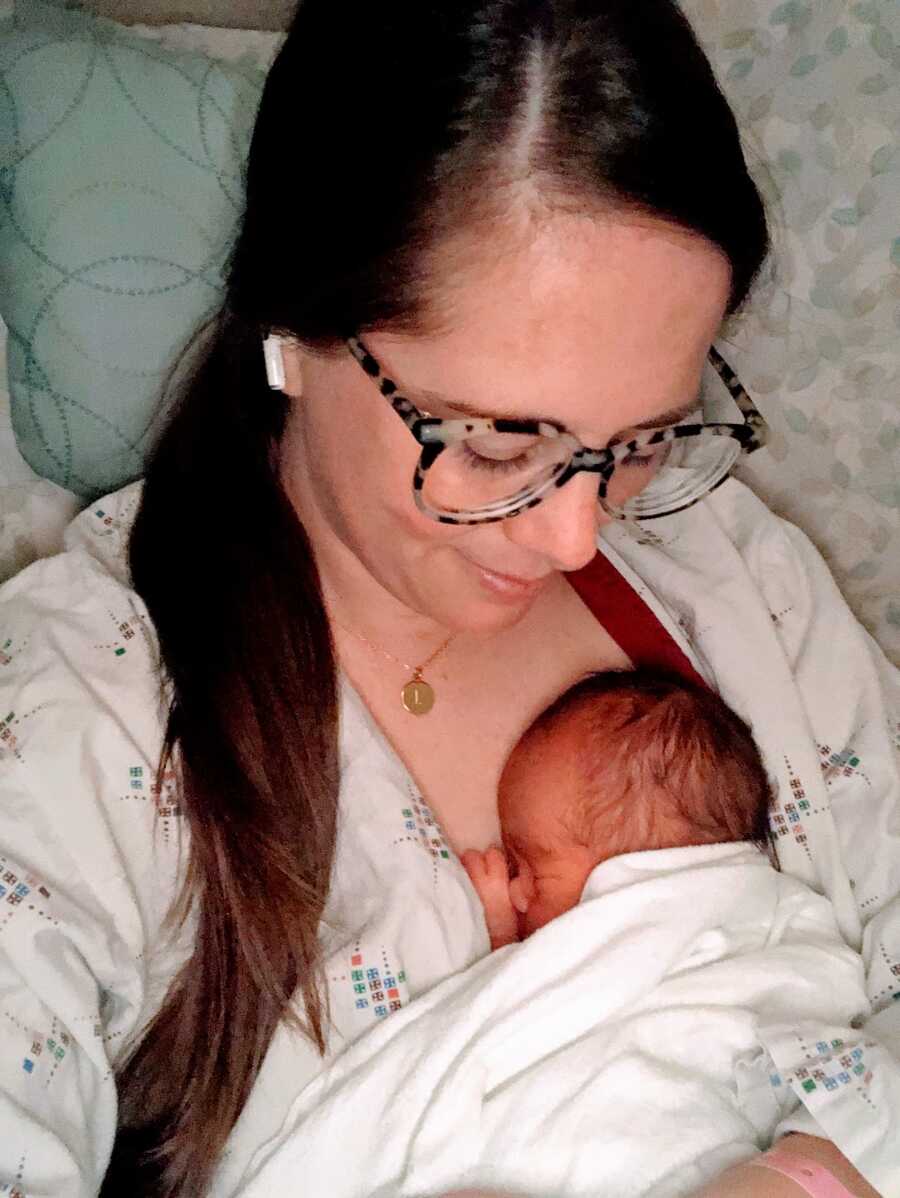 mom holds adopted child