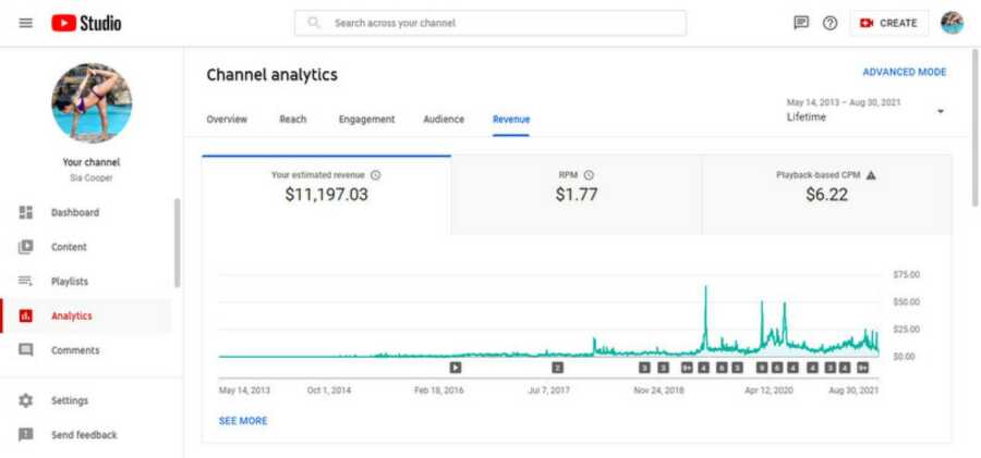 youtube stats