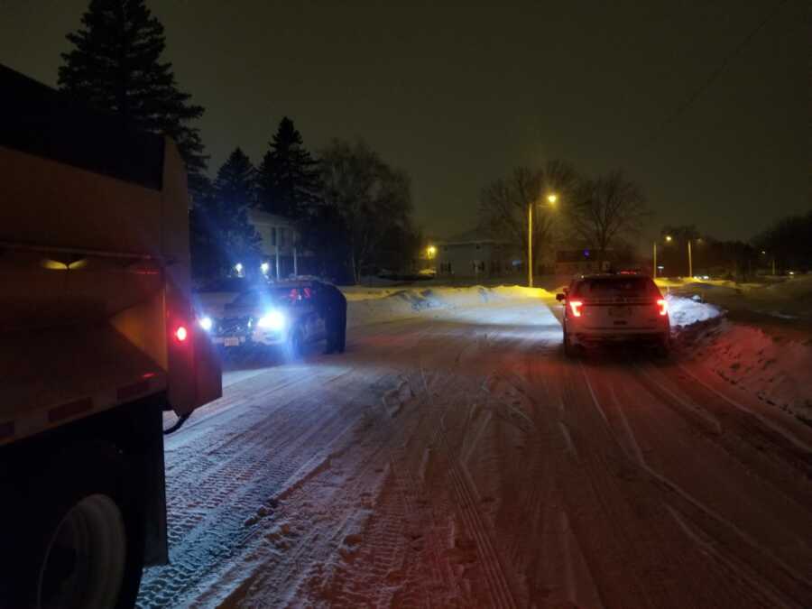 snowy road