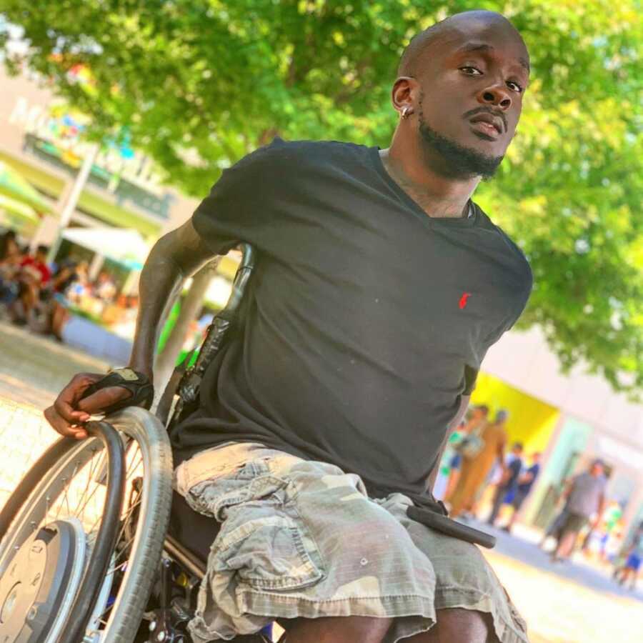Fletcher Cleaves embraces his life in a wheelchair. 