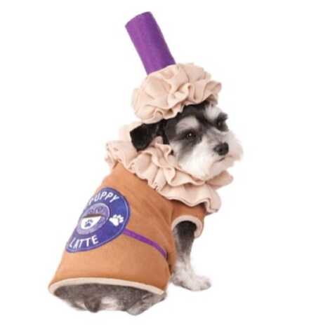 Adorable puppy latte pet costume for Halloween. 