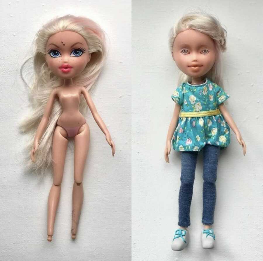 another transformed doll made into a little girl
