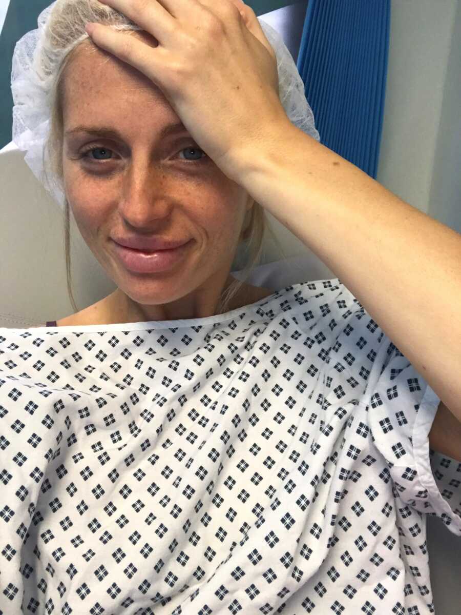 woman in the hospital waiting to see what comes nect