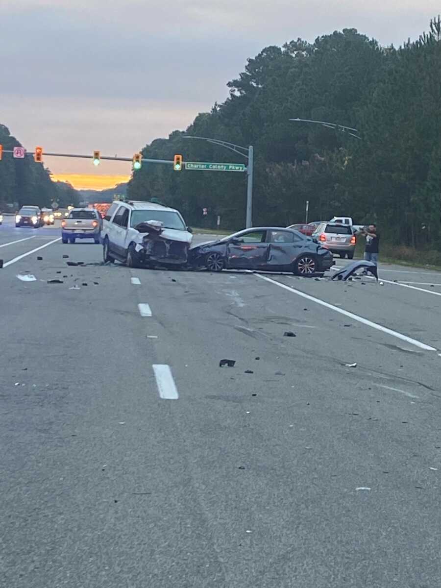 the other cars involved in the accident 