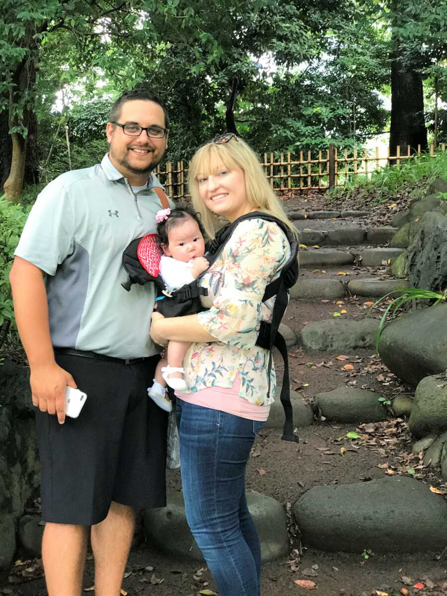 The Banion's tour Japan with their new baby girl.