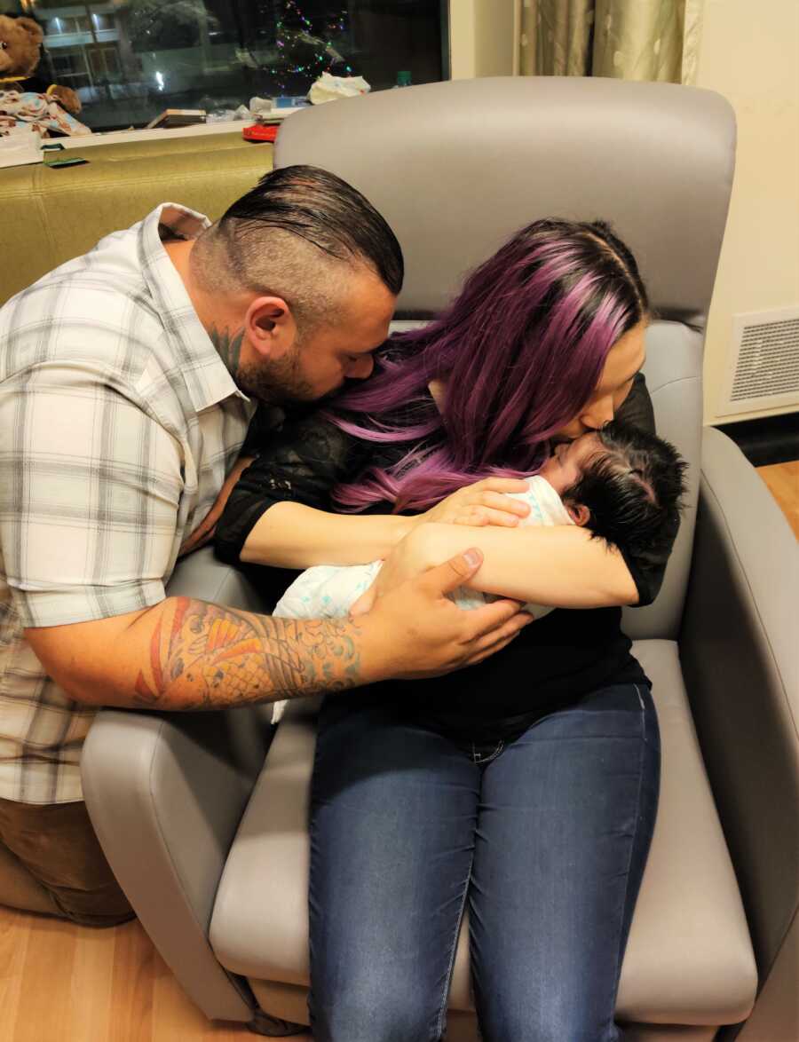 The Chavers say goodbye to their newborn after he died of a rare metabolic disorder.