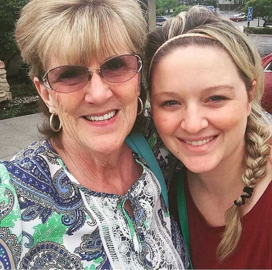 Jessica takes a selfie with her Grandma Terry. 