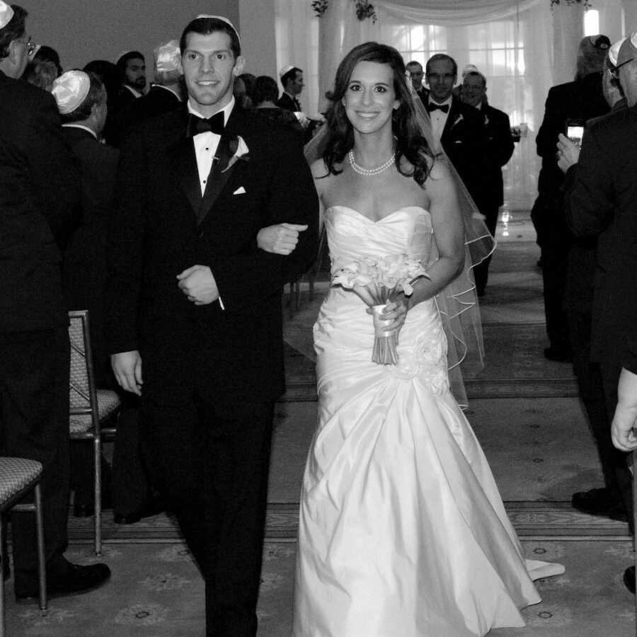 walking down the aisle