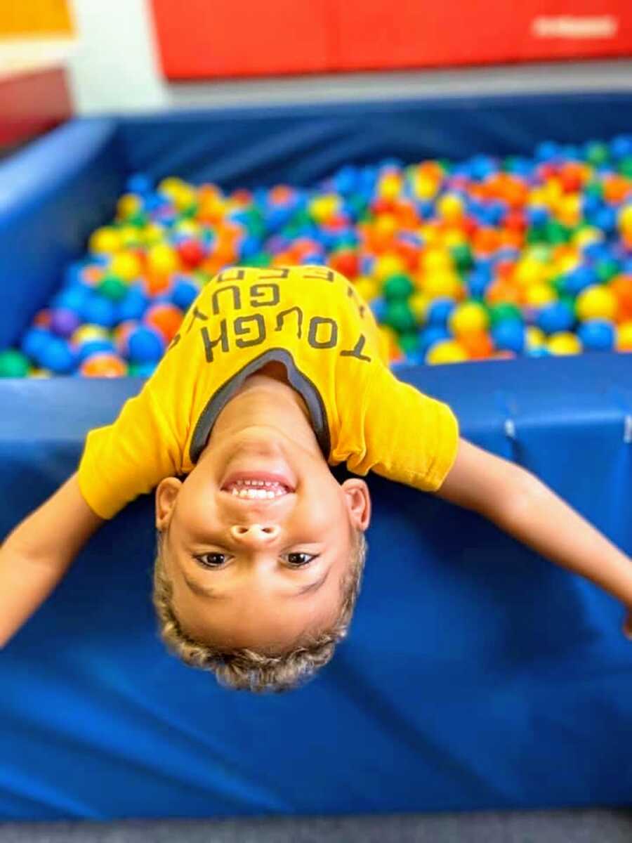 toddler boy in therapy