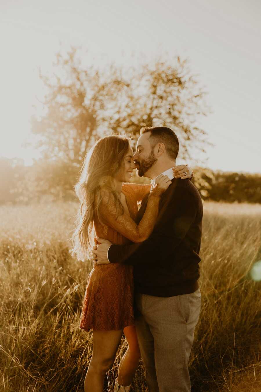 Roxanne and Colin Pero take couple picture.