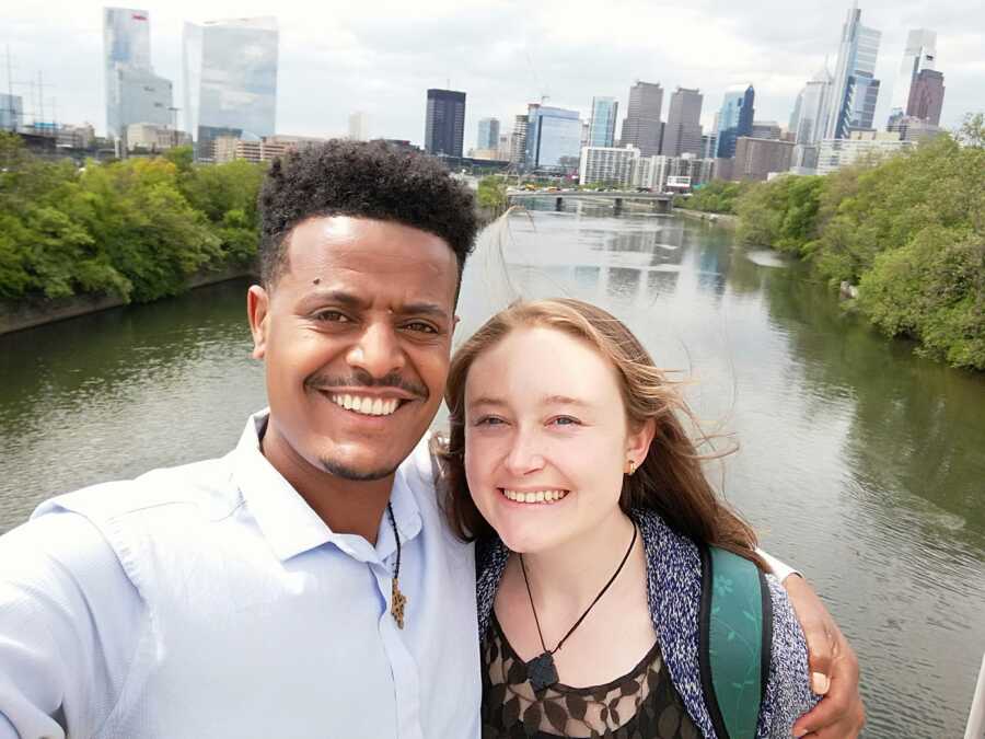 woman and her boyfriend in Philadelphia
