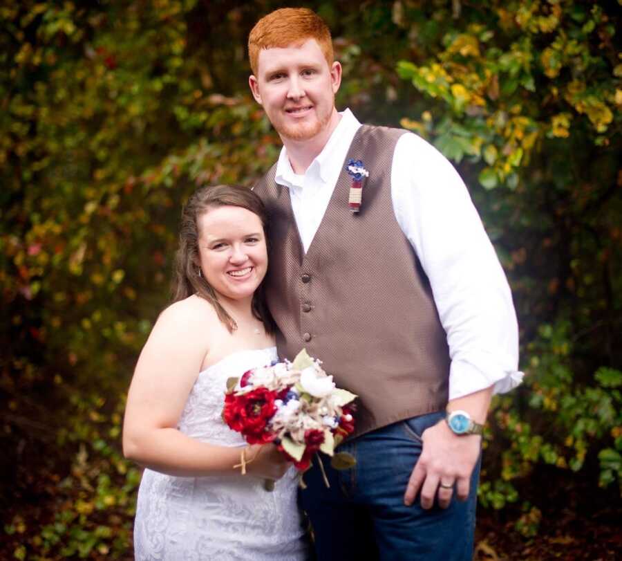 couple on their wedding day