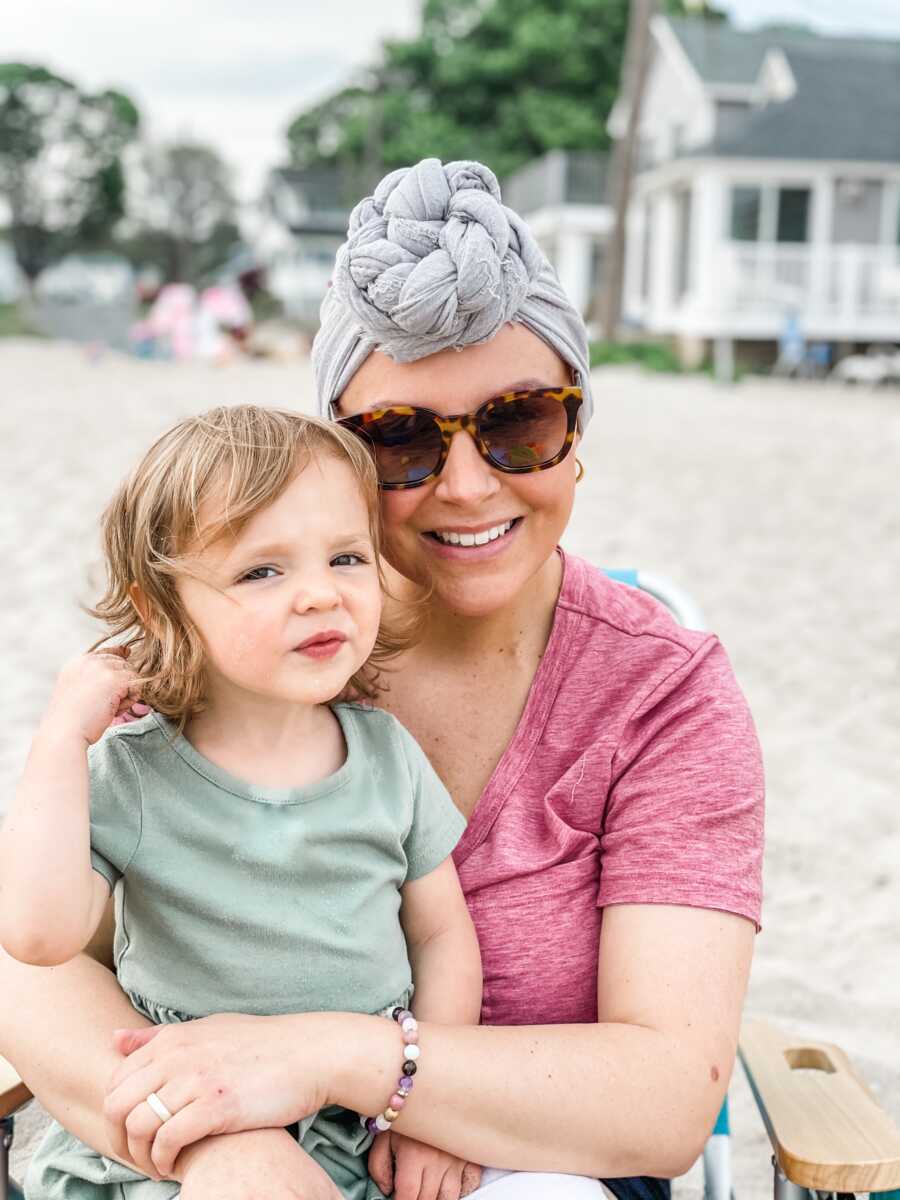 mom with cancer with her daughter