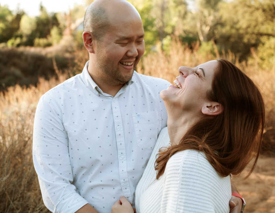 couple smiling together