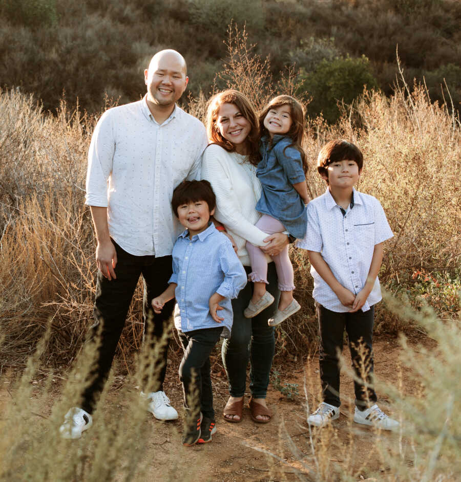 family portrait outside