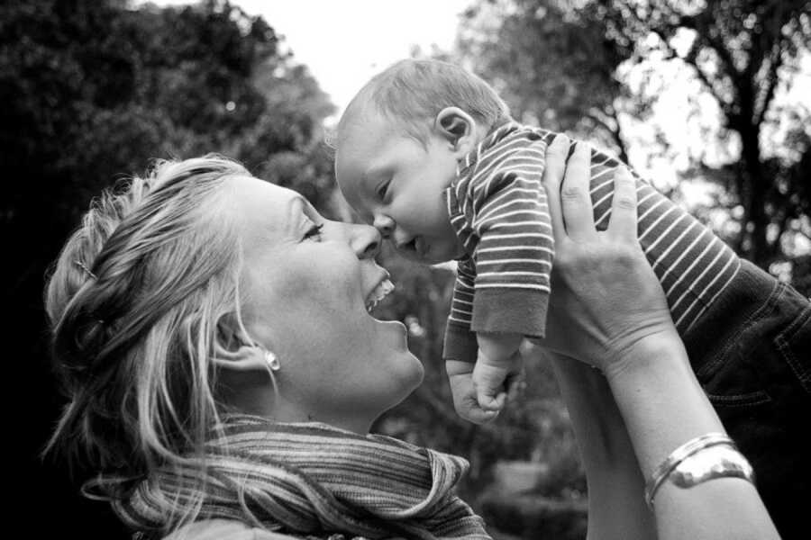 Mom with her new born son after surviving horrific kidnapping.