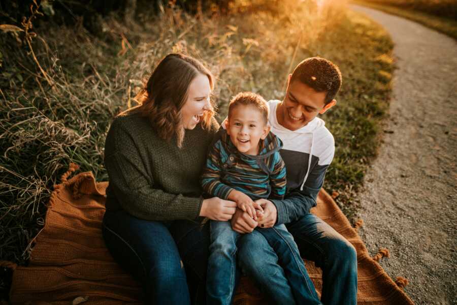 parents with their bio son