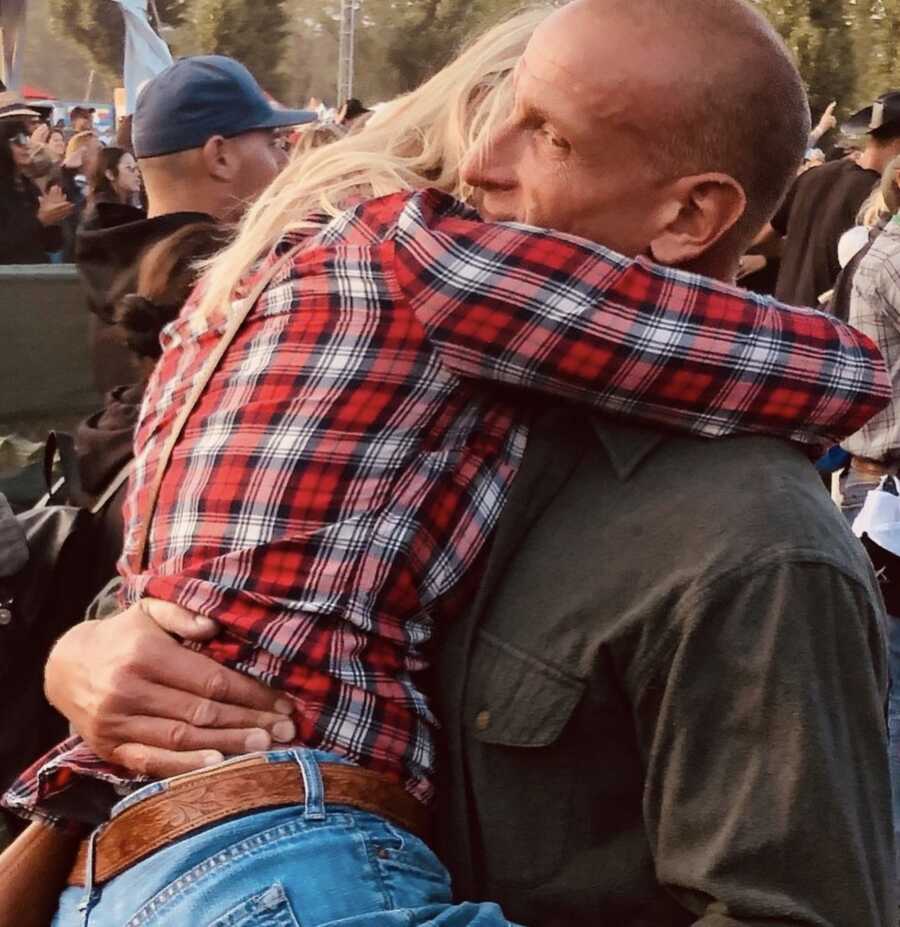 couple holding each other