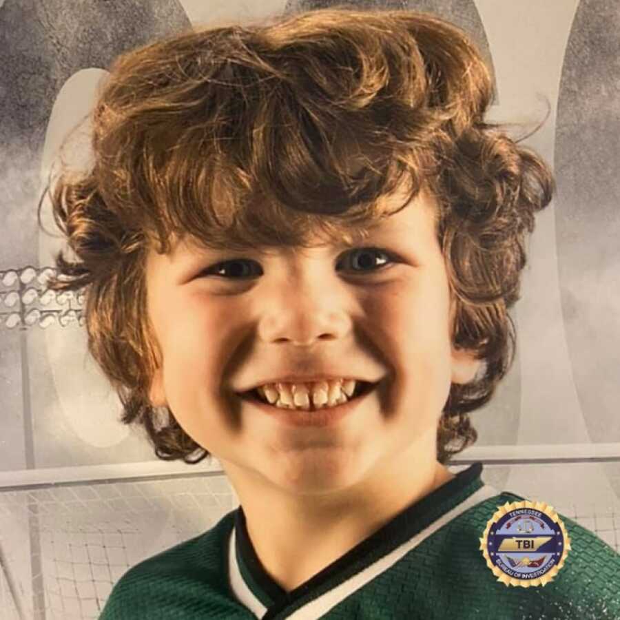 little boy who was kidnapped in his sports photo