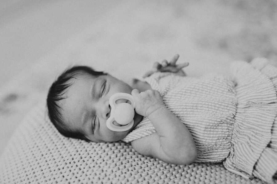 Beautiful picture of newborn baby girl. 