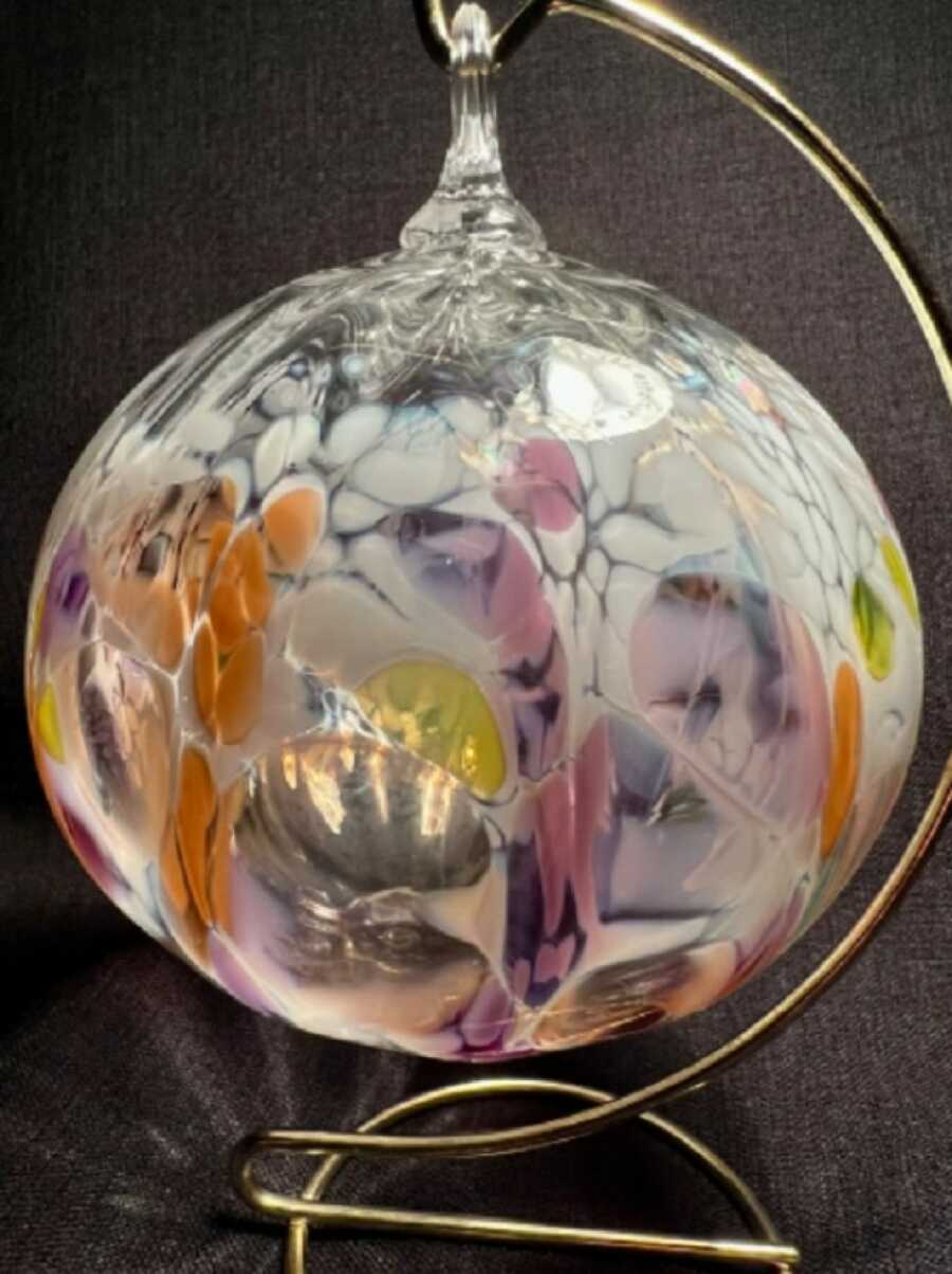 glass blown ornament as a gift
