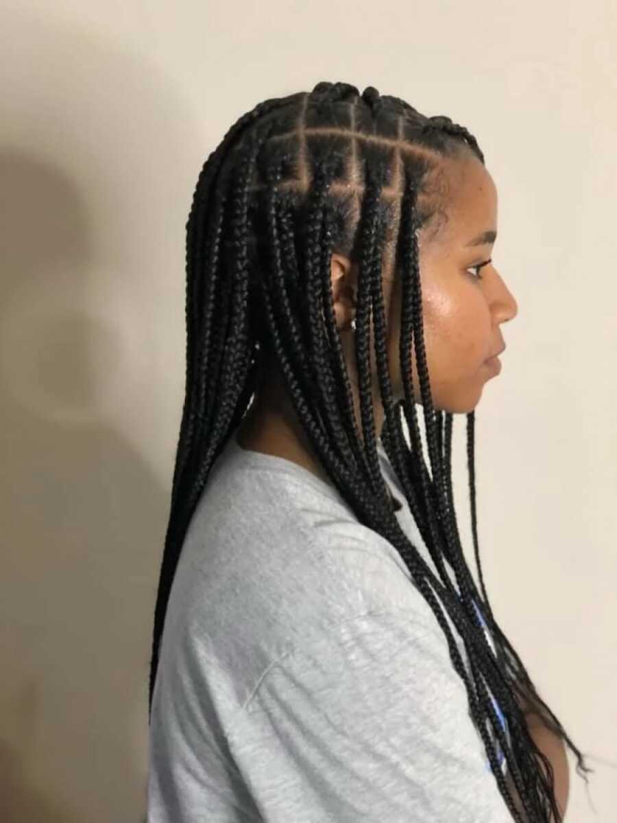 the braiding a single mom did