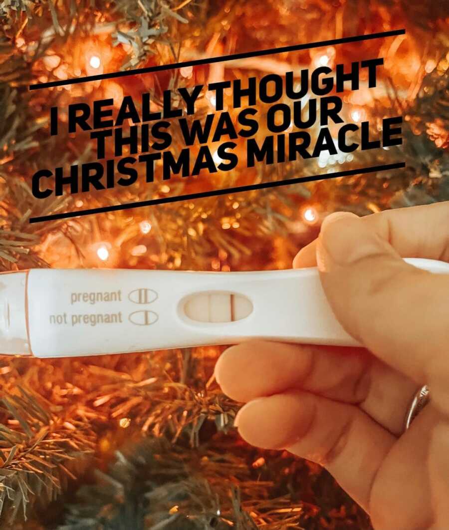 positive pregnancy test that ended in a miscarriage