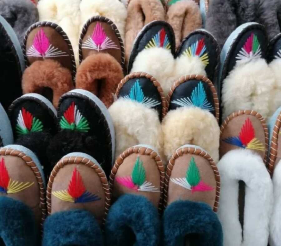 fluffy warm fuzzy slippers as a gift