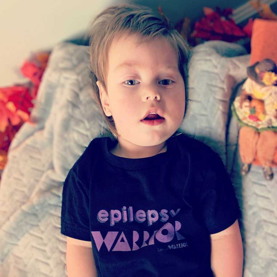 little boy with epilepsy and infantile spasms diagnosis 