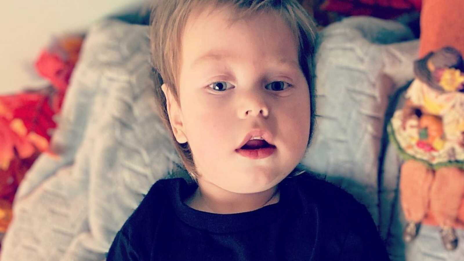 little boy with epilepsy and infantile spasms diagnosis