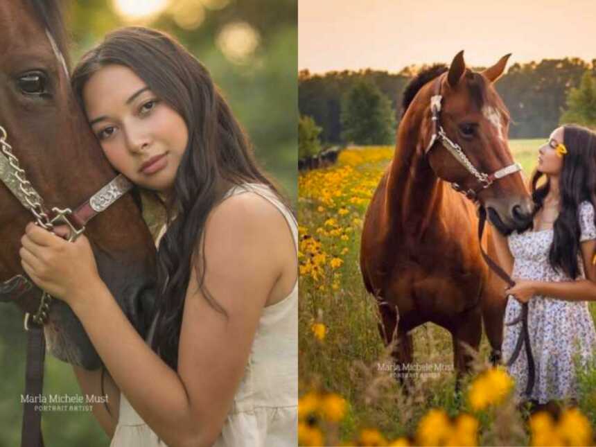 Oxford high school shooting survivor senior portraits with horse